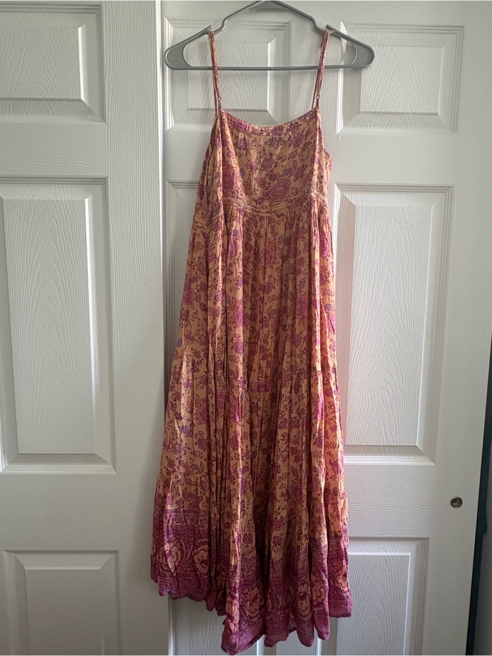 Spell Yellow and Pink Floral Midi Dress - Picture 4 of 8